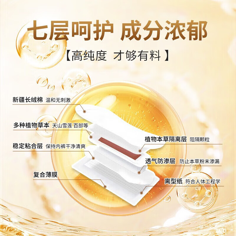 花红药业HUA HONG PHARMACEUTICAL雪莲贴私密养护贴女性私处护理草本雪莲卫生巾护垫 雪莲贴 160mm 12片 *3盒【买3赠2】