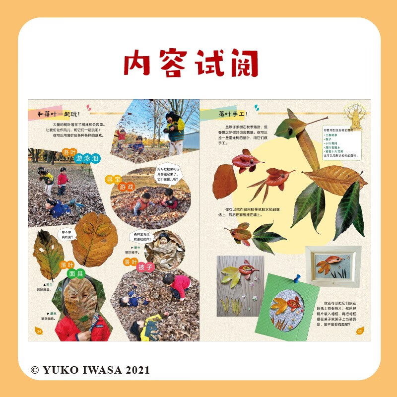 落叶中的自然课，自然科普、美术欣赏、生命教育，认识122种植物和它们的落叶，给孩子一座纸上植物园！详情图