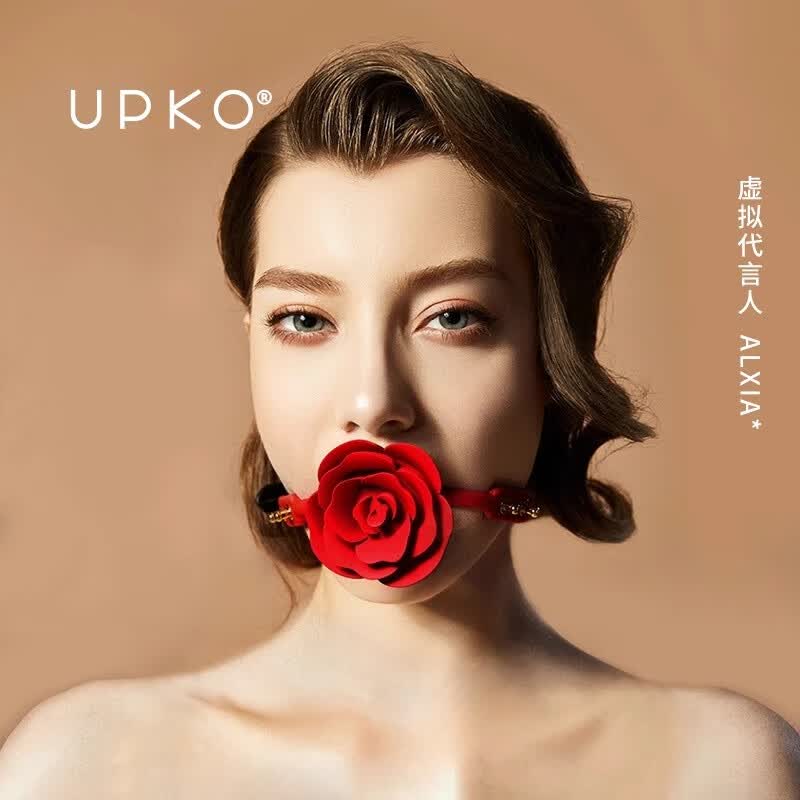 UPKO 玫瑰口球 捆绑口塞SM情趣成人用品高级另类玩具