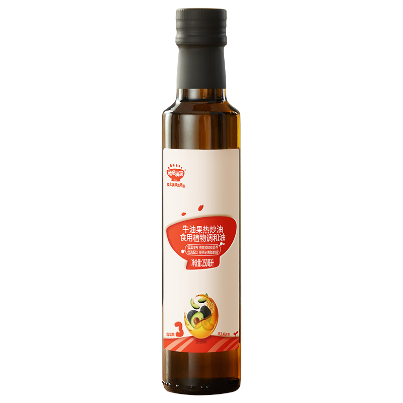 秋田滿(mǎn)滿(mǎn) 牛油果熱炒油250ml 壓榨食用油_享嬰兒寶寶兒童輔食食譜