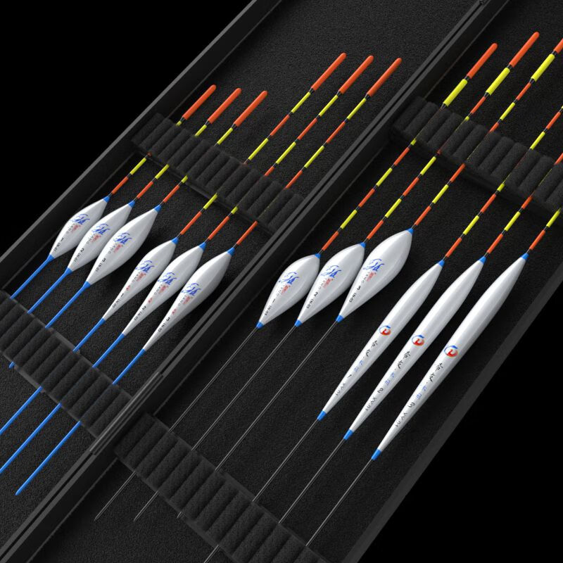 宰搂高灵敏野钓浮漂纳米加粗醒目鲫鱼漂盒装鱼漂组合套装全套成品鱼标 套装07