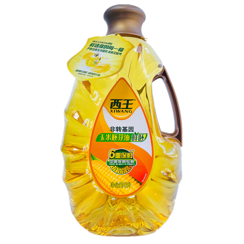 西王鲜胚玉米胚芽油5l 5000ml 一桶