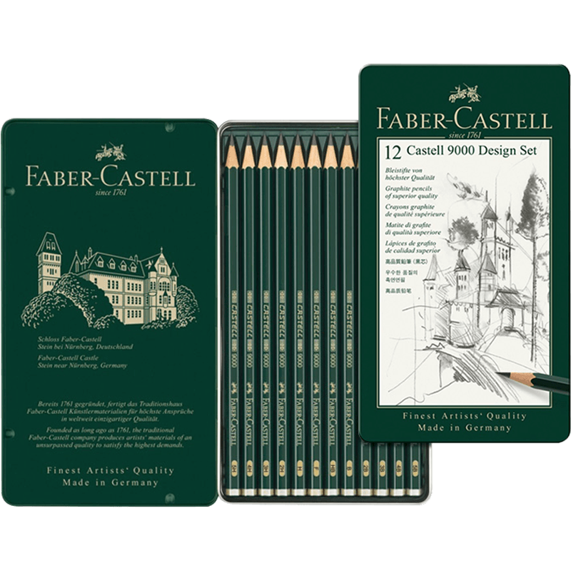 �԰ؼΣ�Faber-castell��9000��������Ǧ��12֧��װԭװ����רҵ5h-5b�滭Ǧ��������Ʒ���蹤��119064��д���˱ʻ滭