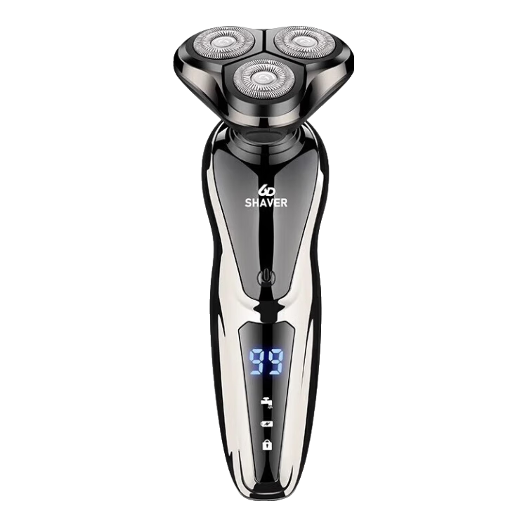 PNLRUPIS2025新款电动剃须刀全身水洗三刀头男士多功能刮胡刀USB电动胡须刀情人节送父亲送男友礼物 智能水洗多功能剃须刀礼盒装 数显标配（包含剃须刀+电源线+毛刷）