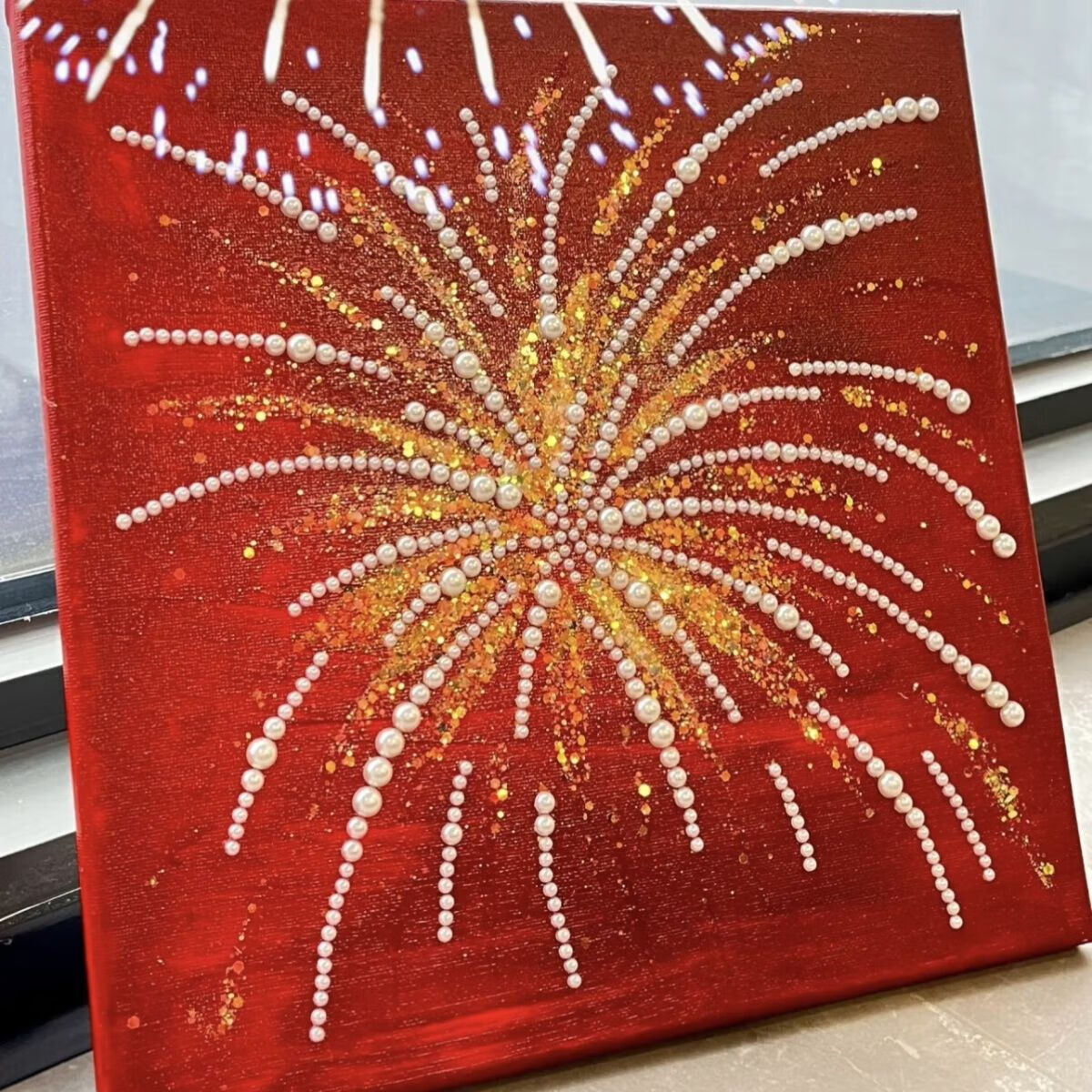 【首单立减】珍珠烟花画小红书新年喜庆烟花珍珠画册手工diy自制 2020