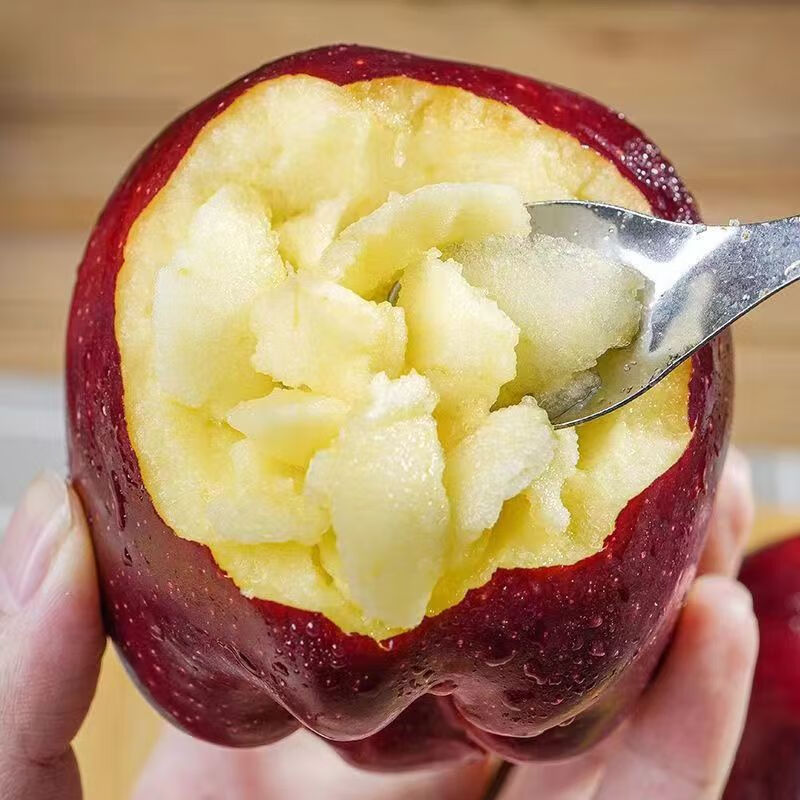 于小乖甘肃天水花牛粉面苹果婴儿刮泥老人孕妇粉糯红蛇苹果(需放粉) 带箱5斤大果（净重4.5斤）