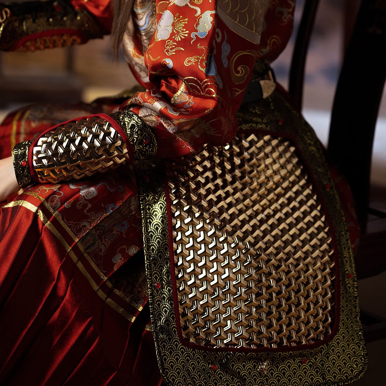 balle飞鱼服锦衣卫全套甲胄甲裙山文甲片铠甲盔甲中国护臂可搭配汉服