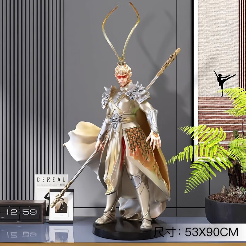 棕榈树齐天大圣孙悟空摆件家居装饰品办公室斗战胜佛玄关节日开业礼物