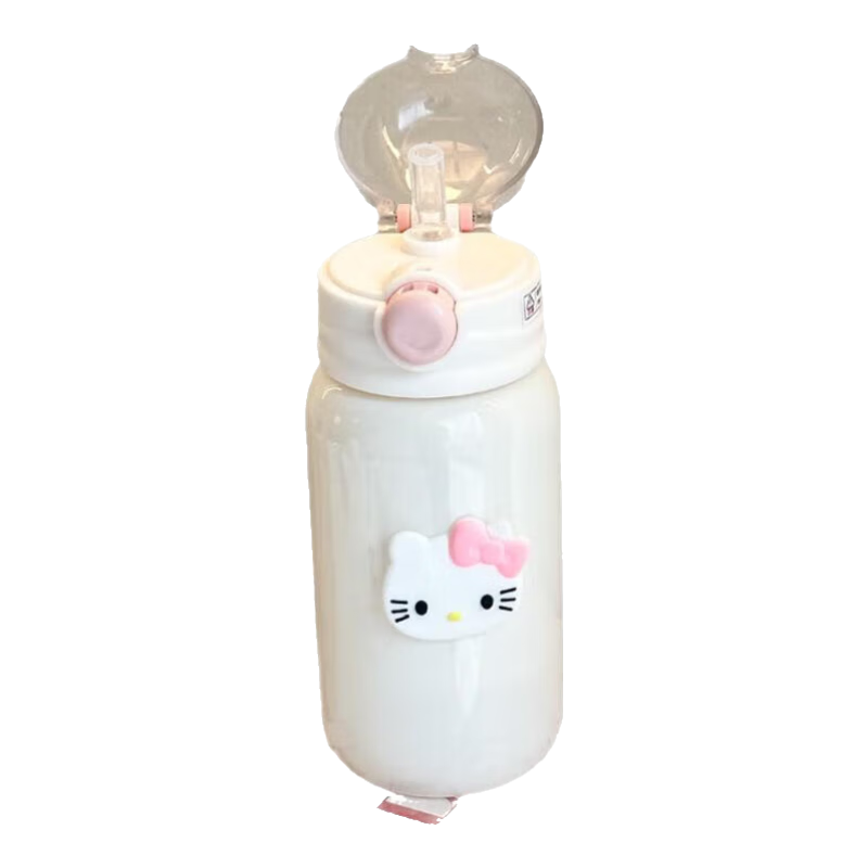 �������������¿����϶�ͯ���ܱ��ɰ���ֱͨ�����ӱ�Яѧ��Ů ��ɫ 450ml С��Сè 4.99Ԫ