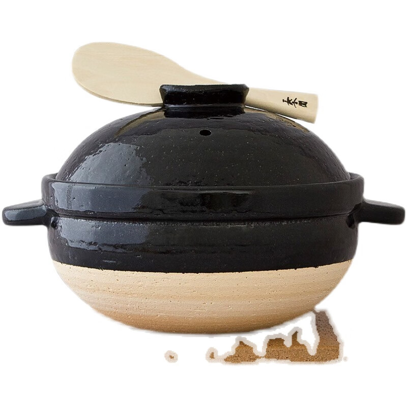 omgd日本进口品质双盖陶土锅蒸米饭锅伊贺烧釜锅煲仔锅砂锅现货 2合