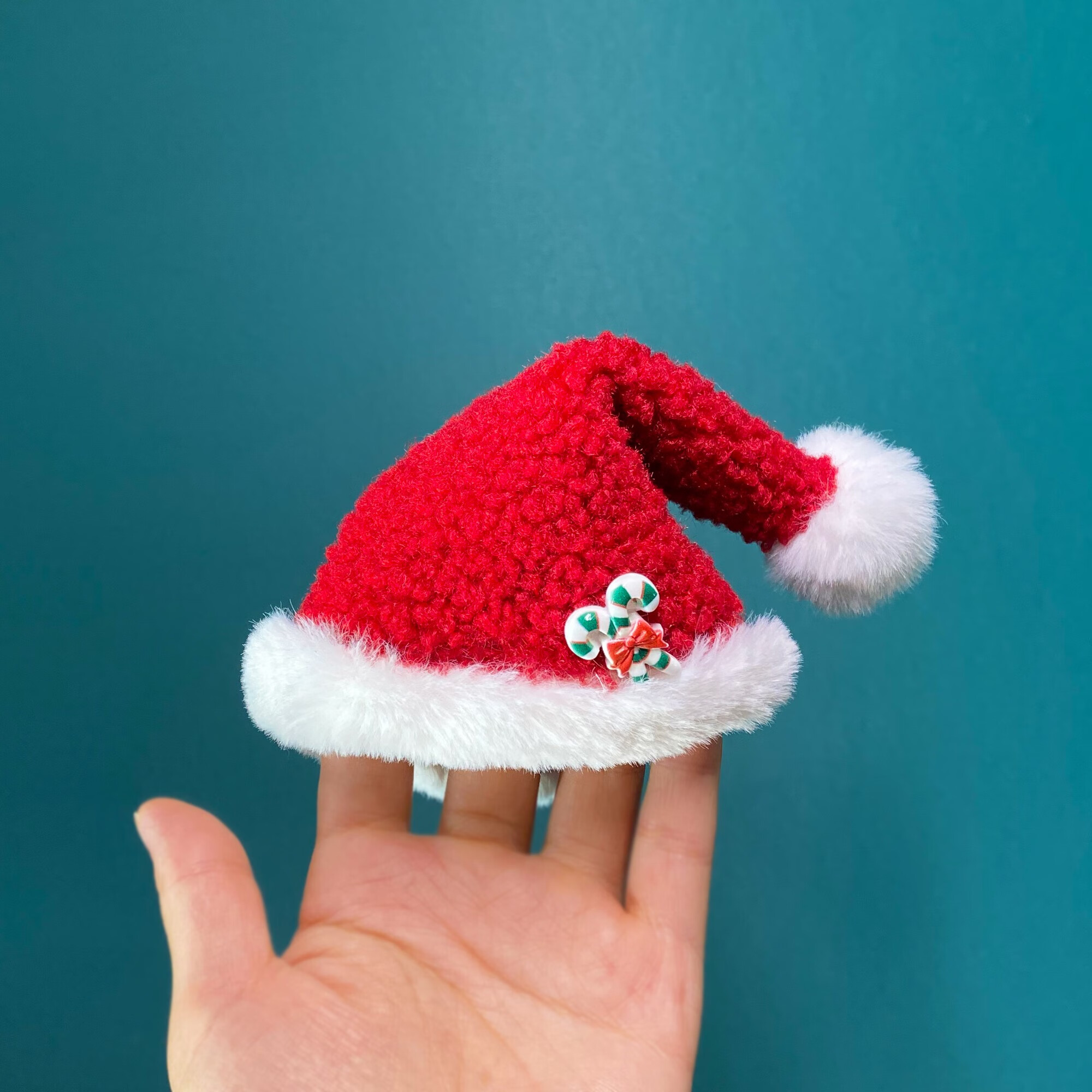 名西珑蔚来nomi圣诞帽圣诞节装饰品帽子手工中控台摆件车载头饰创意