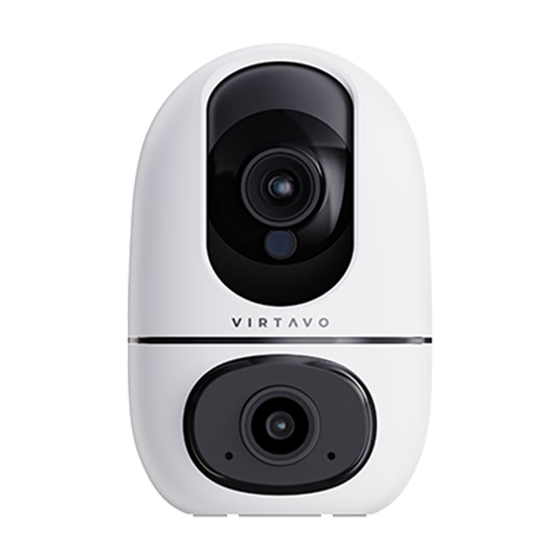 VIRTAVO V124 ����ȫ��ҹ�� ˫��1080P���� �������߼������������ͷ˫��ͨ��360��ȫ����̨ �ֻ�Զ�� ��˫Ŀ|˫���桿������̨С�� �����