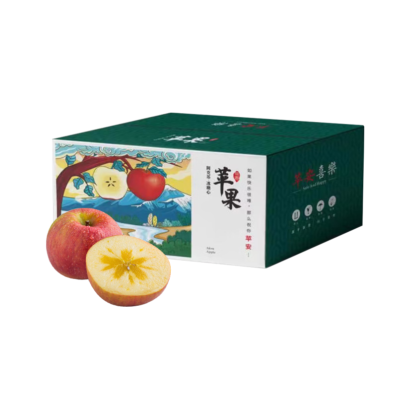 nongxiantao 农鲜淘 洛川红富士苹果 带箱5斤 9枚 85mm+