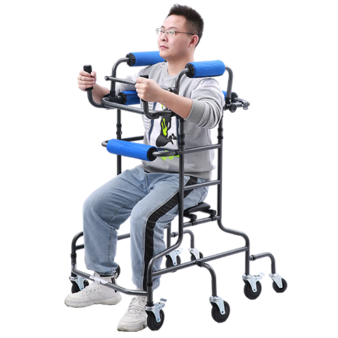 可孚 老人學(xué)步車助行器輔助行走中風(fēng)偏癱輔助站立架帶座康復(fù)訓(xùn)練行走器材老年人防側(cè)翻防后翻