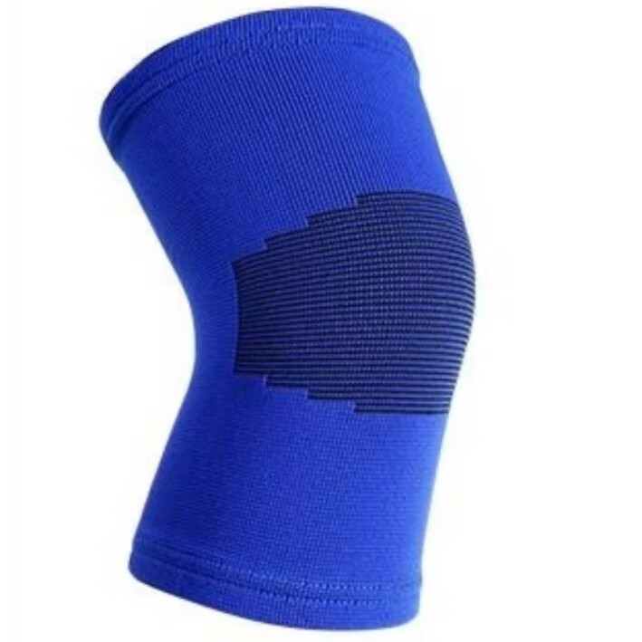 夏季尼龙儿童运动护膝护肘套装男足球篮球轮滑防摔薄款护膝 蓝色【护膝】 S码【55斤以下】