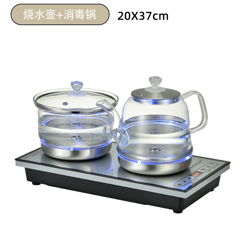 金格仕KINGAZ智能全自动电热水壶底部上水烧水壶双炉同时加热