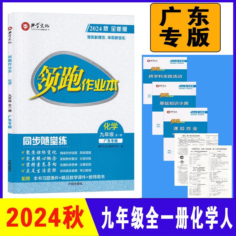 广东专版】2024秋领跑作业本九年级全一册语文数学英语物理化学 道德