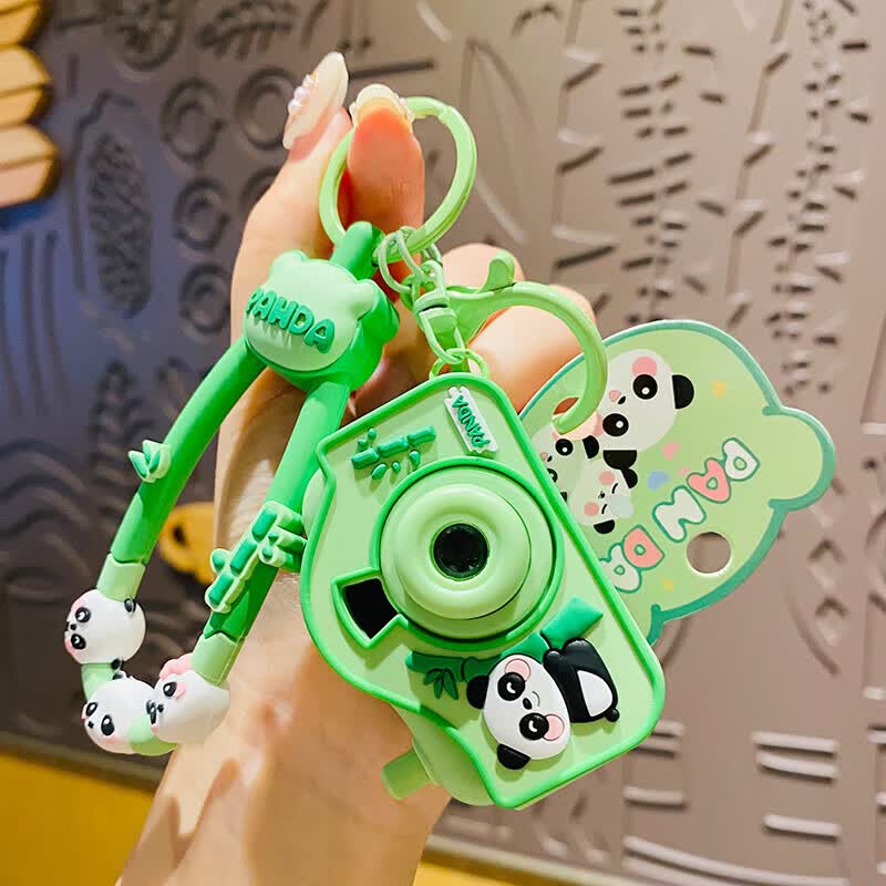 星舵迷你熊猫幻灯片投影照相机钥匙扣小挂件女孩宝宝小孩玩具儿童礼物