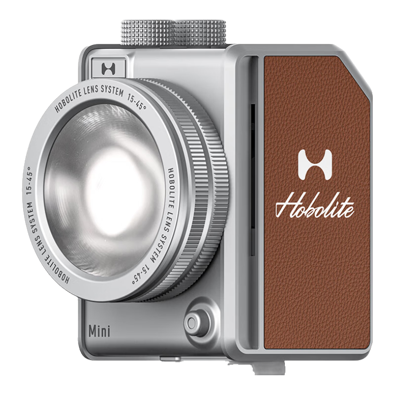 Hobolite Mini便携补光灯直播摄影灯全彩LED微单相机手机专为户外拍摄旅行携带 玩家级-Mini咖色创享套(冷靴云台+手持）