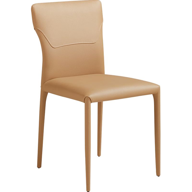 林氏家居现代简约软靠背餐桌椅2023年新款网红椅子LS480 【杏色】LS480S1-A餐椅*2