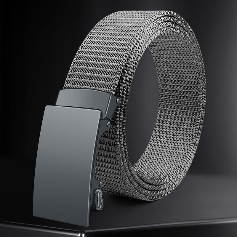 歌带盾男士休闲百搭加长编织腰带男款户外运动时尚裤腰带简约潮流腰带 香槟色【香槟扣】 160cm