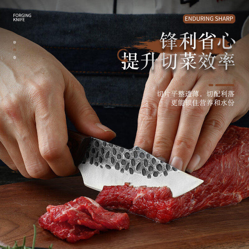 铁鑫匠蒙古手把肉小刀高锰钢锻打吃肉手扒肉牛排水果刀纯手工割肉烧烤