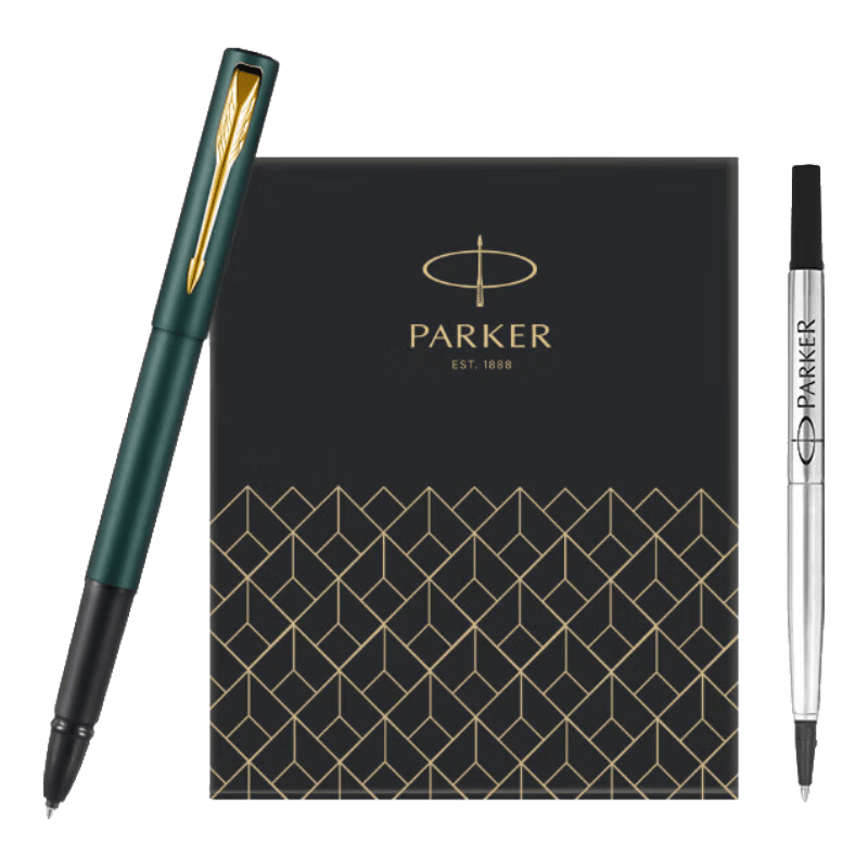 派克(PARKER)威雅系列威雅XL森林绿金夹宝珠笔 笔芯礼盒