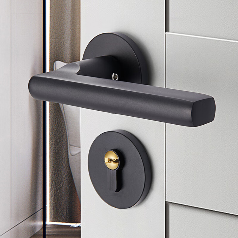 梅花门锁室内卧室房门锁降噪锁体执手锁门把手木门锁246分体锁