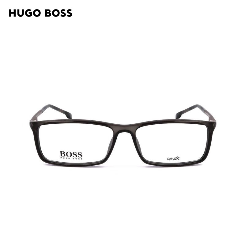 雨果博斯(hugo boss) 七夕礼物编辑精选男士boss矩形镜框眼镜 black