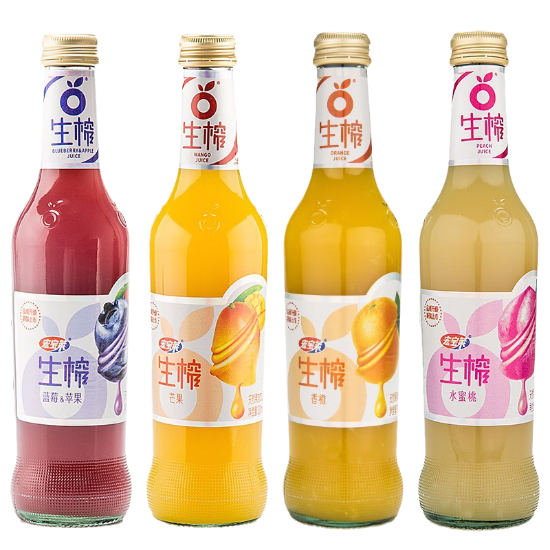 ���ڲ������걦����ե��֭300ml*12ƿ��ݮ���â��ˮ����֭4�ֿ�ζ�����֭����