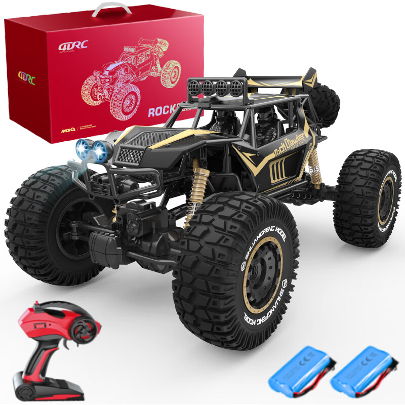 鲁咔贝卡遥控汽车玩具男孩四驱越野漂移大脚攀爬特技车充电儿童儿童节