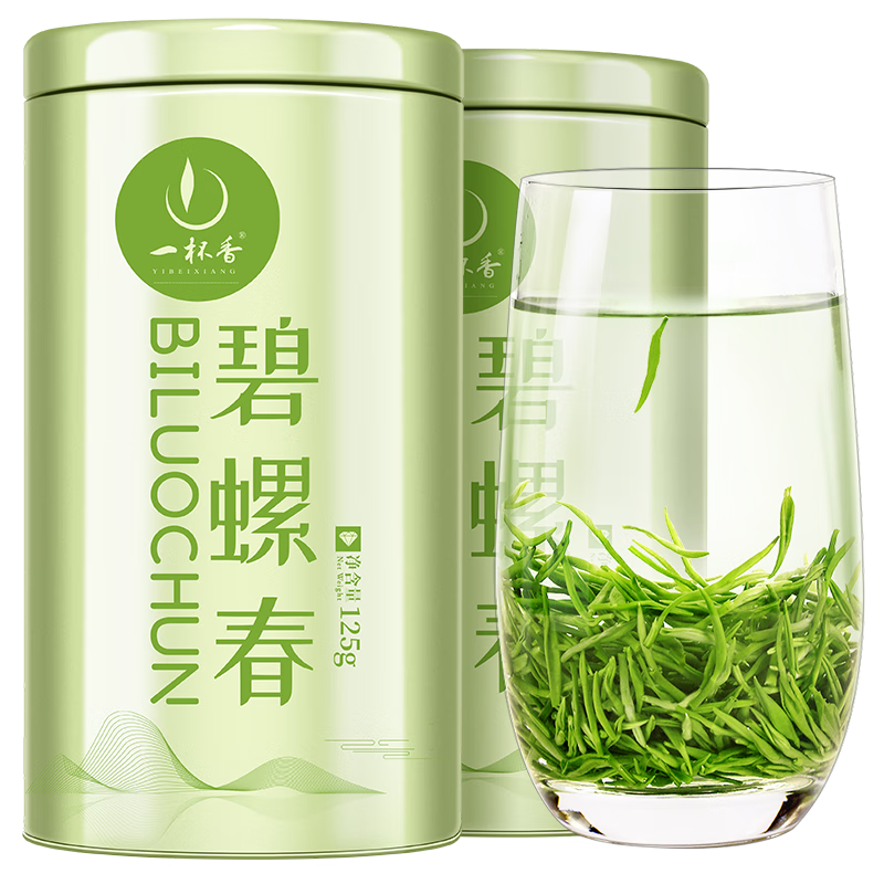 一杯香 新茶春茶明前绿茶碧螺春苏州花果香礼盒装 250g