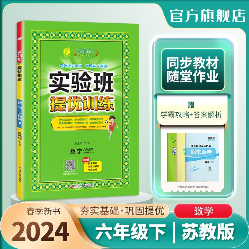 【自选】2024春 实验班系列六年级下册 6年级课本原文讲解同步教材帮全解读大七彩课堂笔记本提优训练 实验班提优训练数学苏教版