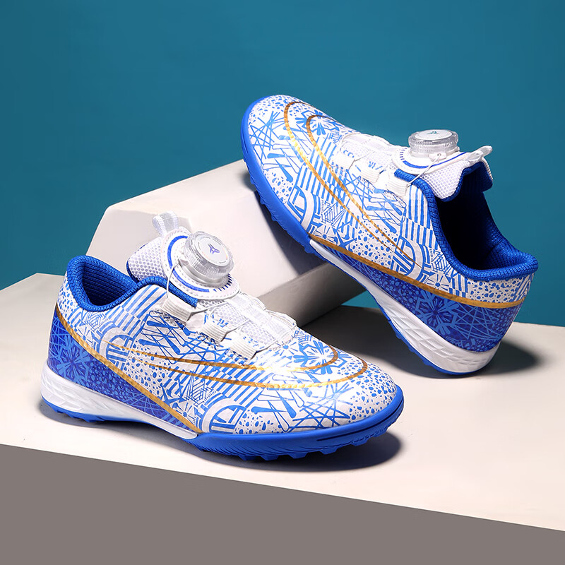 疾步(jibu)儿童足球鞋男女款tf碎钉旋转扣学生青少年比赛猎鹰训练鞋 k