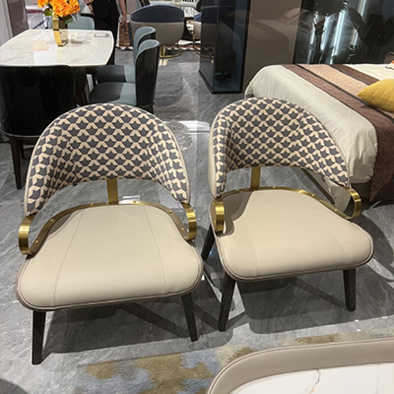 意式轻奢真牛组合后现代客厅新款纪梵希高端小 休闲沙发(牛皮)