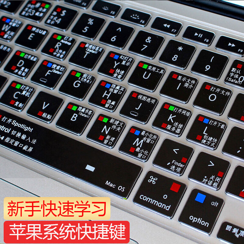 美克杰 macbook pro14键盘膜快捷键苹果A2442mac pro16A2485笔记本保护膜 tpu透明-mac快捷键 (M1或M2 芯片) Pro14