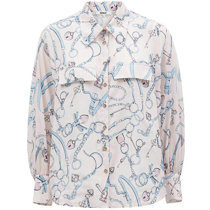 ONLY2024�ļ��¿�ʱ�������ʸз�����Ƹ�ƴ�ӳ���Ů|124205034 H6I ��ɫ��������ӡ 160/80A/S