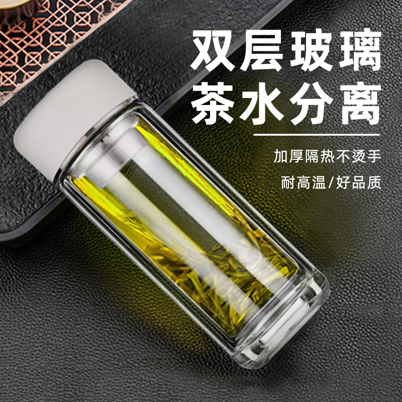 沃鑫透明双层玻璃杯印字logo广告伴手礼杯子礼品茶杯高硼硅水杯批发 24169-12(单层鹅蛋杯)典雅400ml 150-400ml