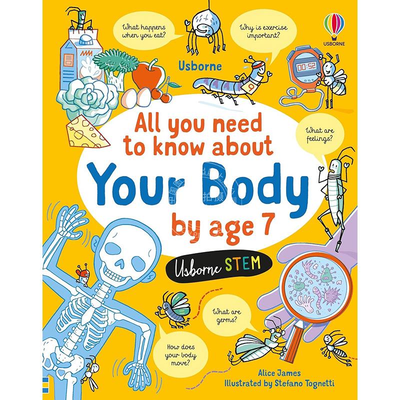 现货 7岁前你需要了解的身体知识 儿童科普 Usborne出版社 英文原版 All You Need to Know about Your Body by Age 7 5+岁
