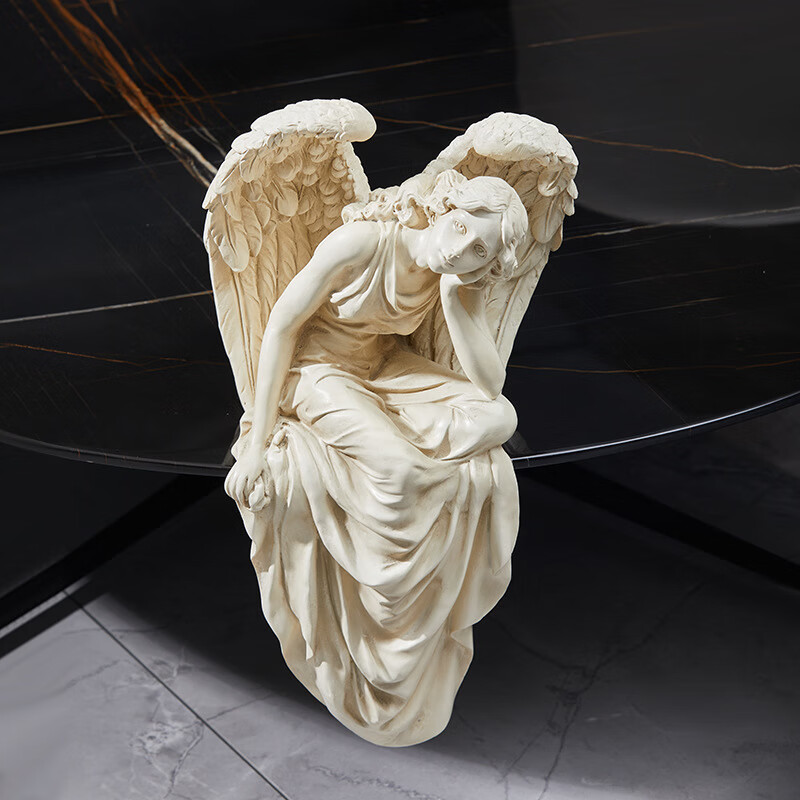 北欧复古天使摆件家居装饰品道具小天使雕塑热采工艺品 天使女孩摆件
