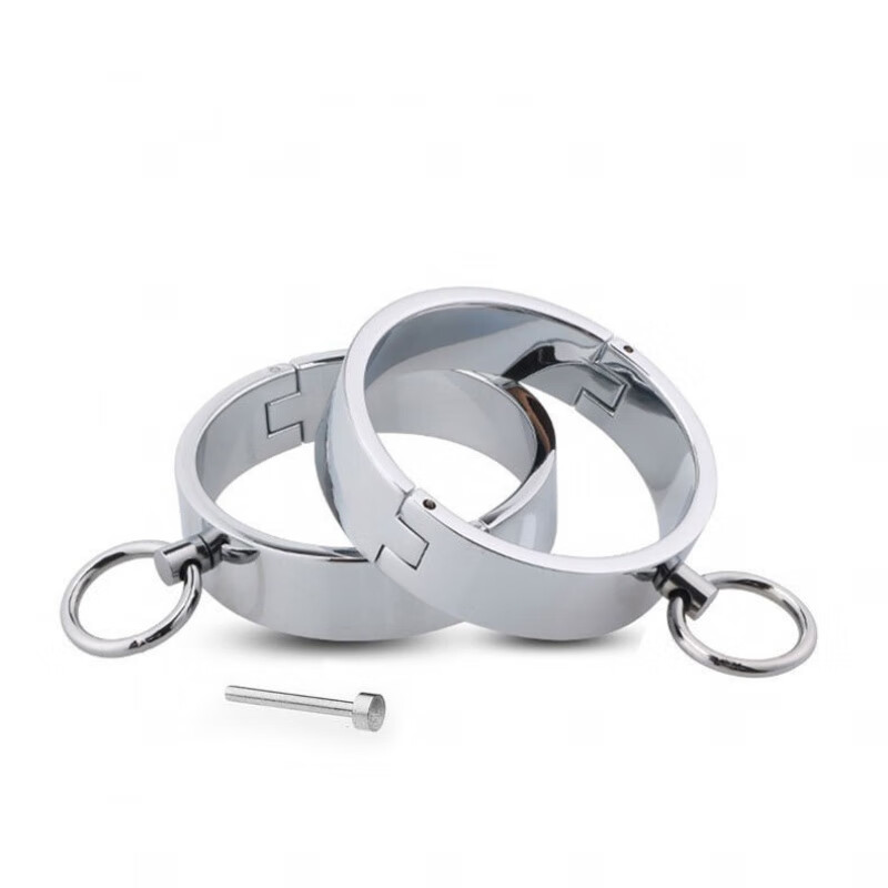 脚镣脚铐sm金属品负重重型手铐脚铐脚镣玩具捆绑束缚另类玩具 正圆女