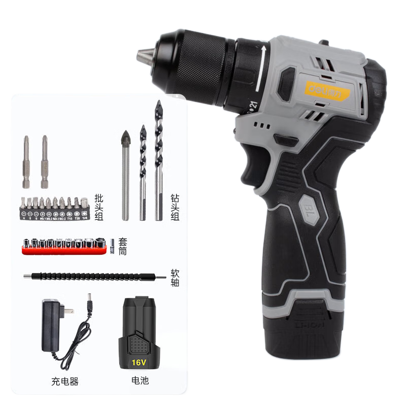 ������deli������20v��ˢ50n﮵���ֵ���﮵�������Ӽ��ó��ʽ�綯��˿�� 12V30N˫�������+���Ϻ� 134Ԫ