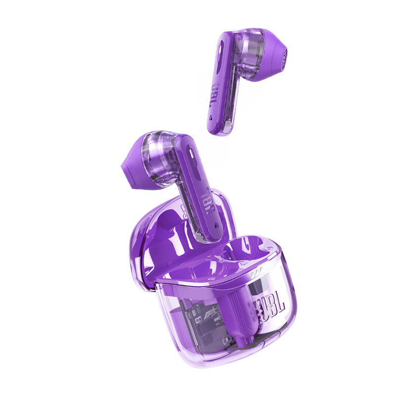 JBL TUNE FLEX2晶噪豆二代主動(dòng)降噪真無(wú)線藍(lán)牙耳機(jī)音樂(lè)游戲入耳式半入耳式小晶豆 3.8女神節(jié)禮物 紫色