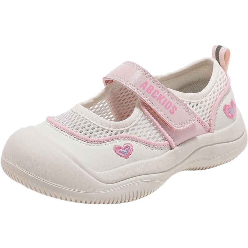 ���ڲ�����ABC KIDS  ͯЬ��ͷ��ͯ����Ь2025�����¿�����͸��Ůͯ�˶�Ь ��ɫ/��ɫ