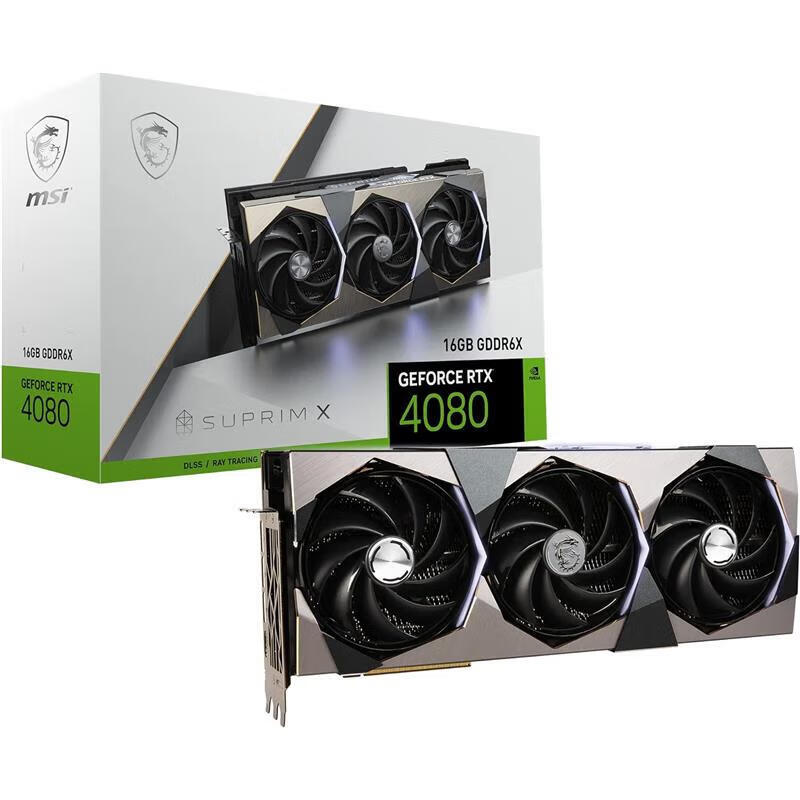 微星（MSI）【日本直邮 日本发货】显卡台式电脑独立显卡游戏剪辑全新 RTX 4080 16GB SUPRIM X