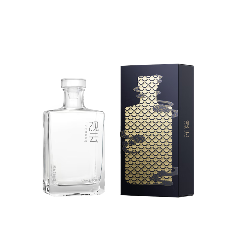 观云 MINI 浓香型白酒 52度 200ml 单瓶装【新老包装随机发】