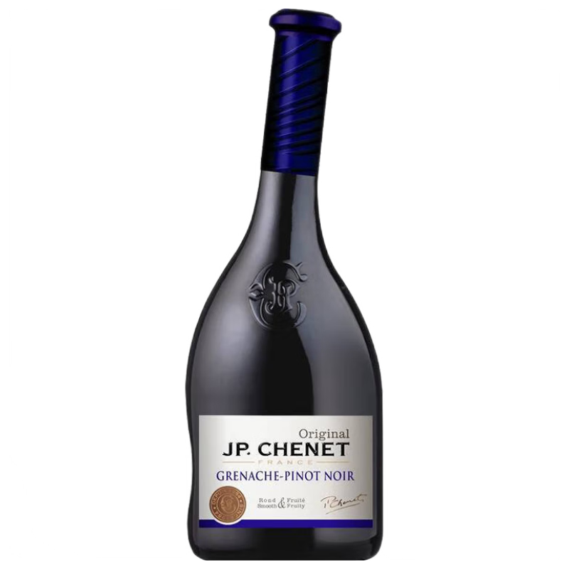 香奈（J.P.CHENET）歌海娜黑比诺红葡萄酒单支 法国原装进口 半干型 12.5度 单支