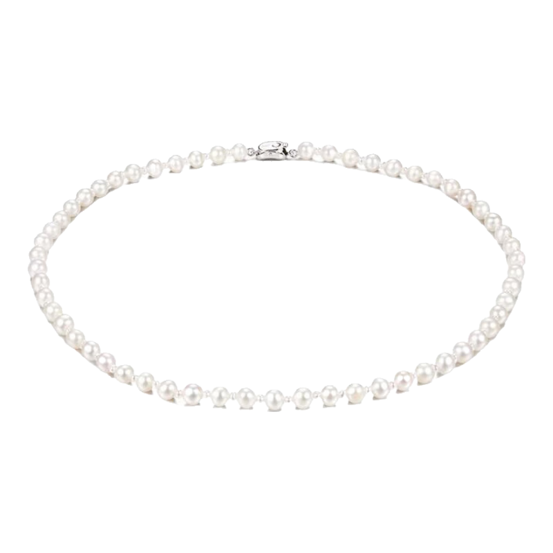 金至尊（3DG Jewellery）淡水珍珠項(xiàng)鏈Ag925銀項(xiàng)鏈素鏈情人節(jié)禮物送女友老婆禮物定價(jià) 40cm-總重12.83克