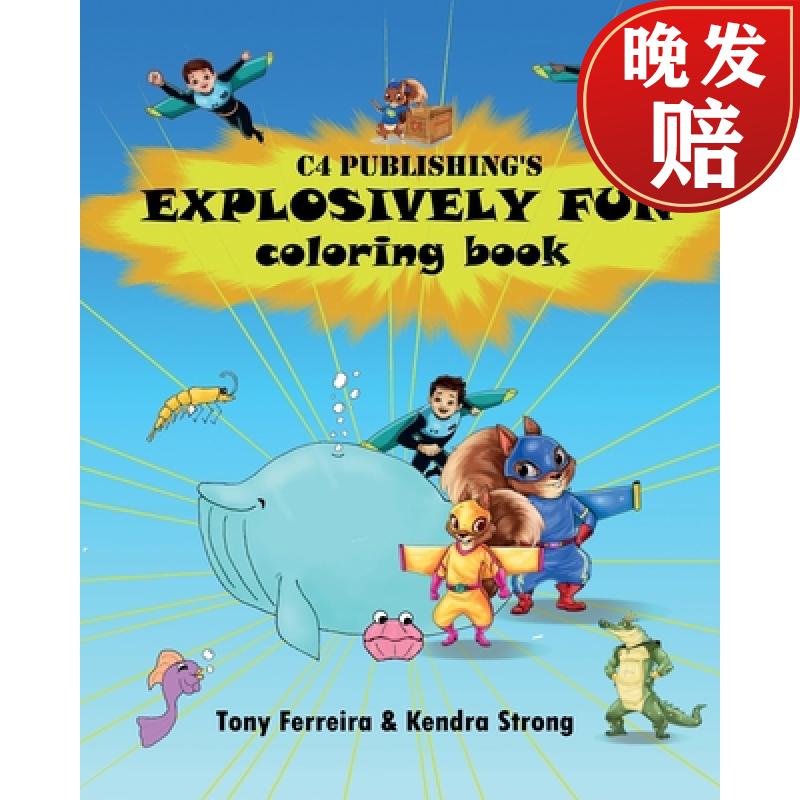 【4周达】c4 publishings explosively fun coloring book