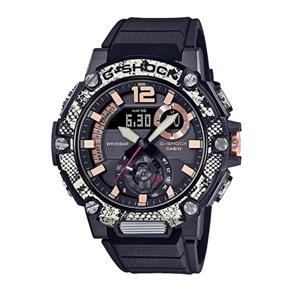 卡西欧（CASIO）手表 G-Shock系列 黑印花石英运动风男士腕表 动物保护联名款 GST-B200X-1A